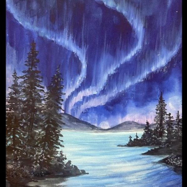 [極光] 少兒、青年作品7 - 風景畫 | 香港觀塘畫室 | 繪畫課程 | 夢心藝術畫室